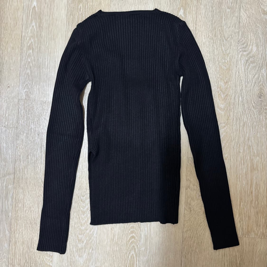 미스치프 스퀘어넥 니트 탑 / 블랙 상품이미지4