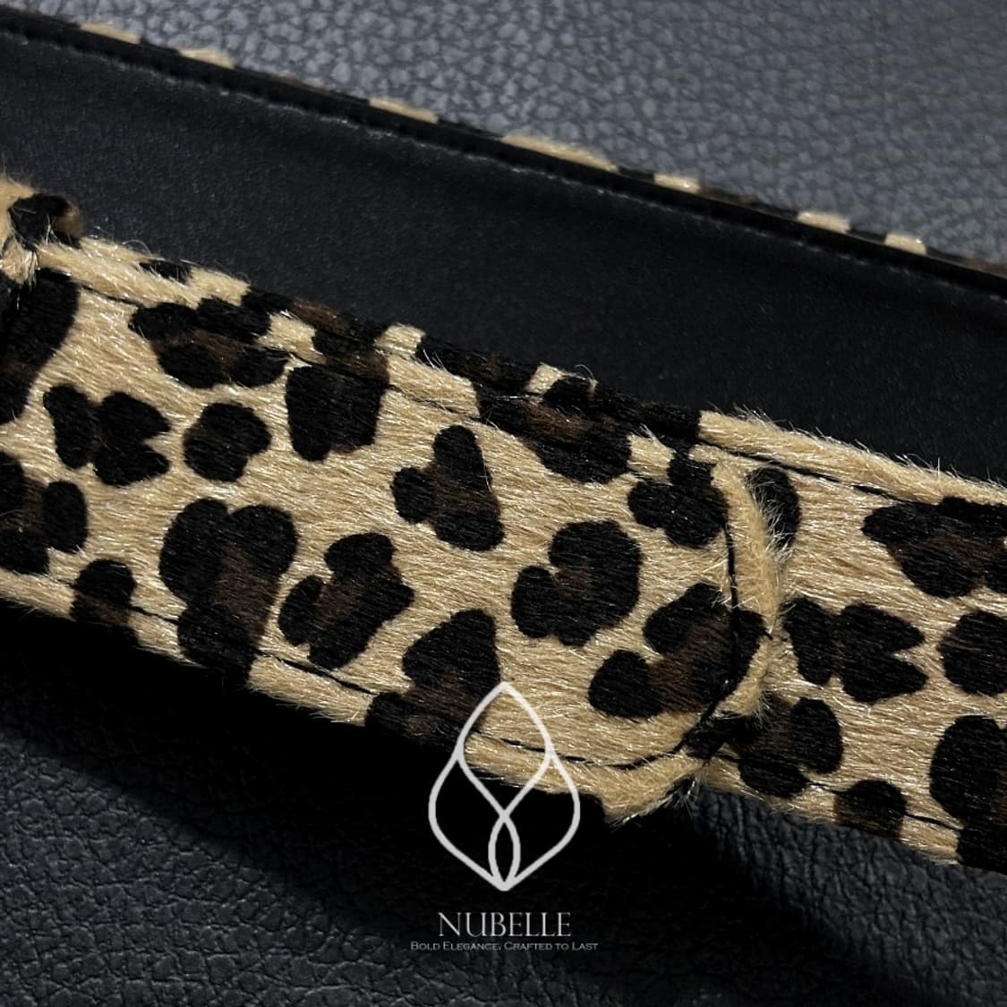 🌗 Chrome leopard belt / 호피 크롬 버클 벨트 상품이미지5