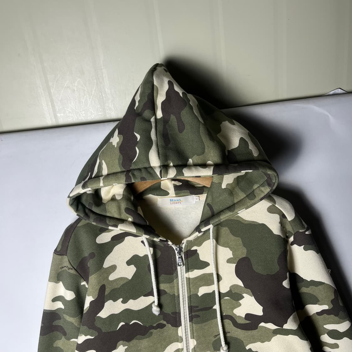 [Beams] 빔즈라이트 카모 투웨이 후드집업 상품이미지3