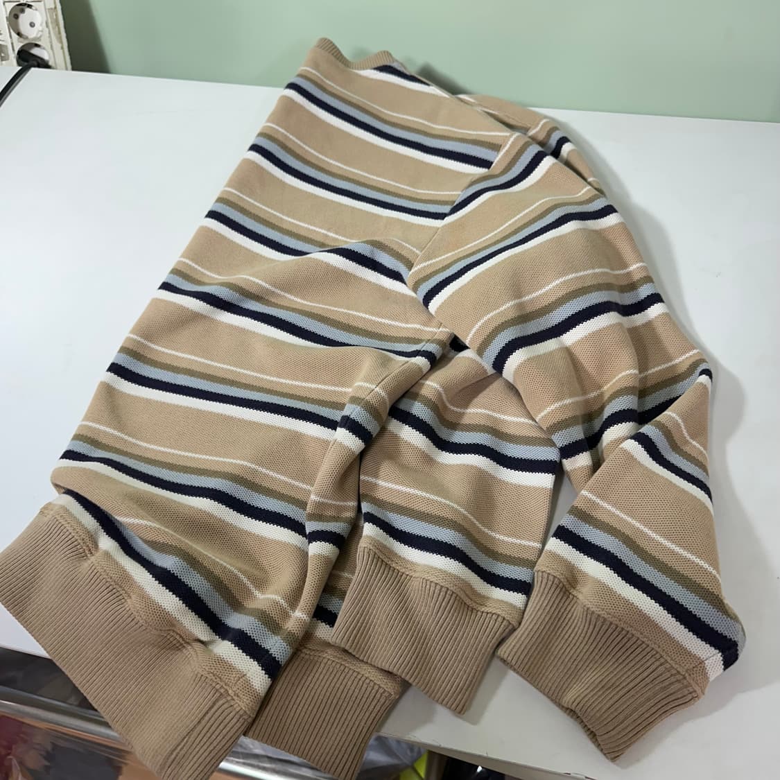 L 빈폴 단가라 루즈핏 PK코튼 맨투맨 상품이미지5