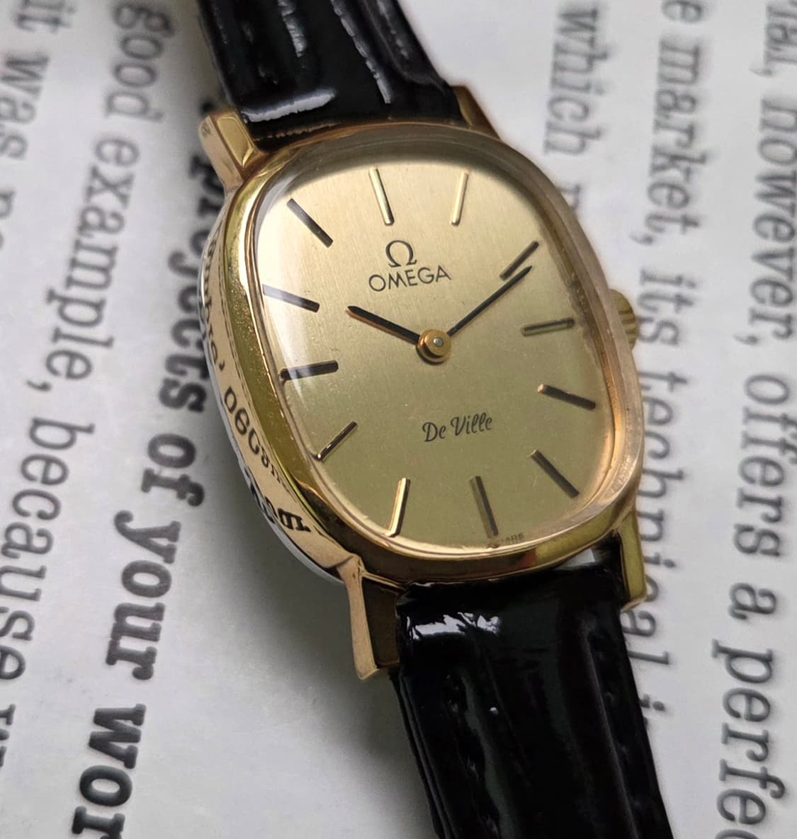 빈티지 오메가 드빌 엘립스 샴골판 금장 수동 메커니컬 여성용 상품이미지10
