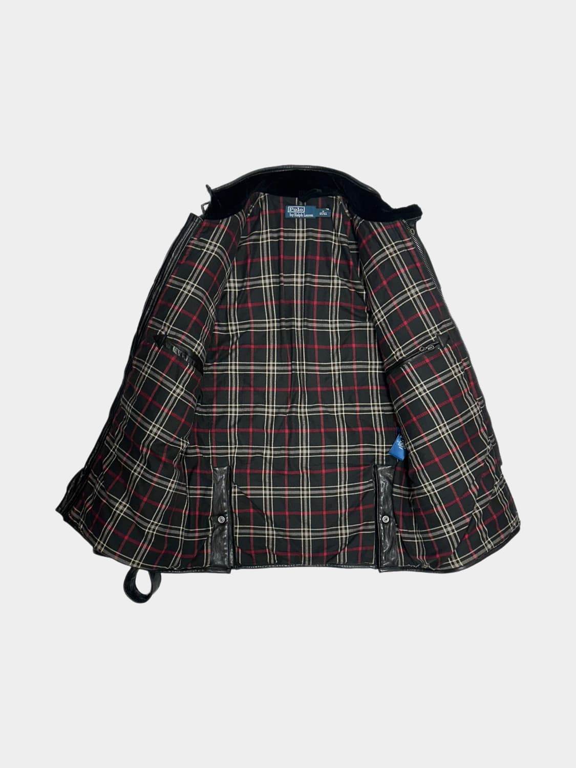 폴로 퀄팅 양가죽 모터사이클 바이커 사파리 자켓 레어 상품이미지8