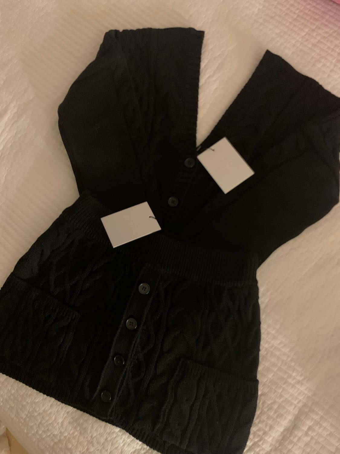 힐다x고희 디어 윈터 니트 셋업 새상품 블랙(실사첨부) 상품이미지4