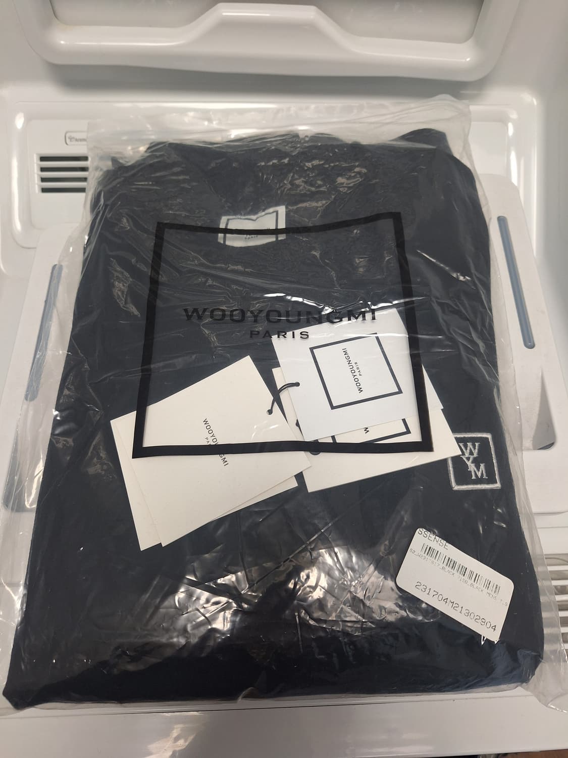 (52)우영미 백로고 롱슬리브 블랙 상품이미지1