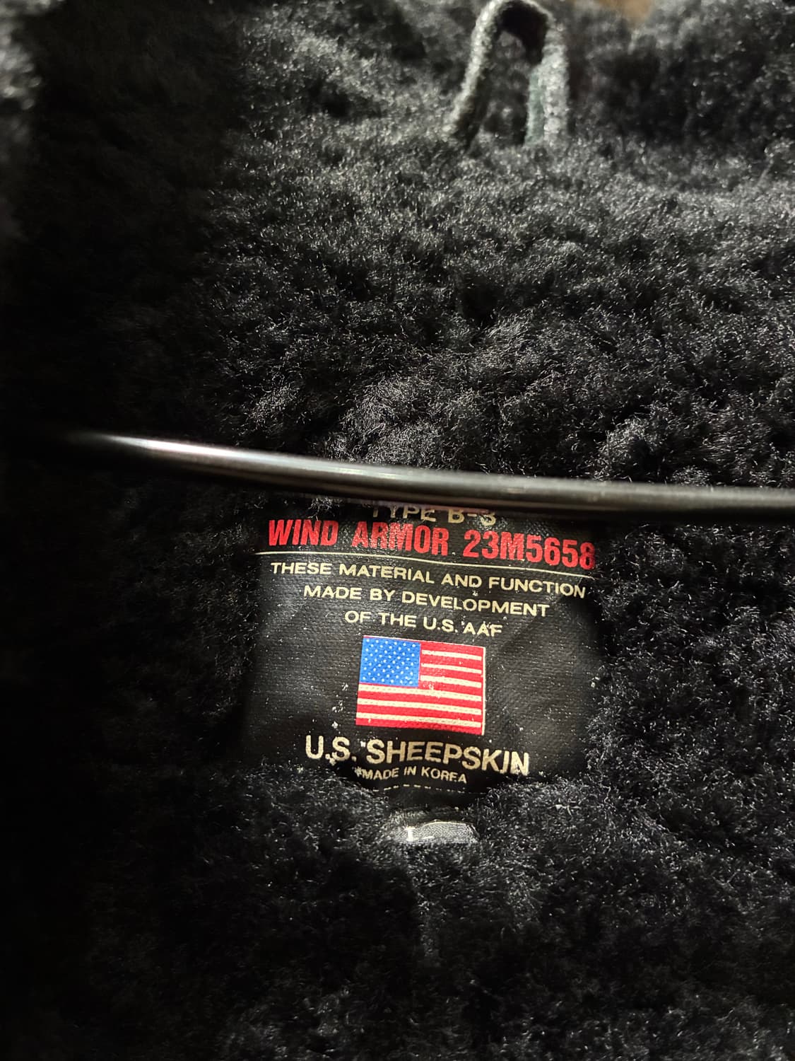 미공군 B-3 TYPE 천연가죽 항공 폭격기 무스탕 상품이미지5