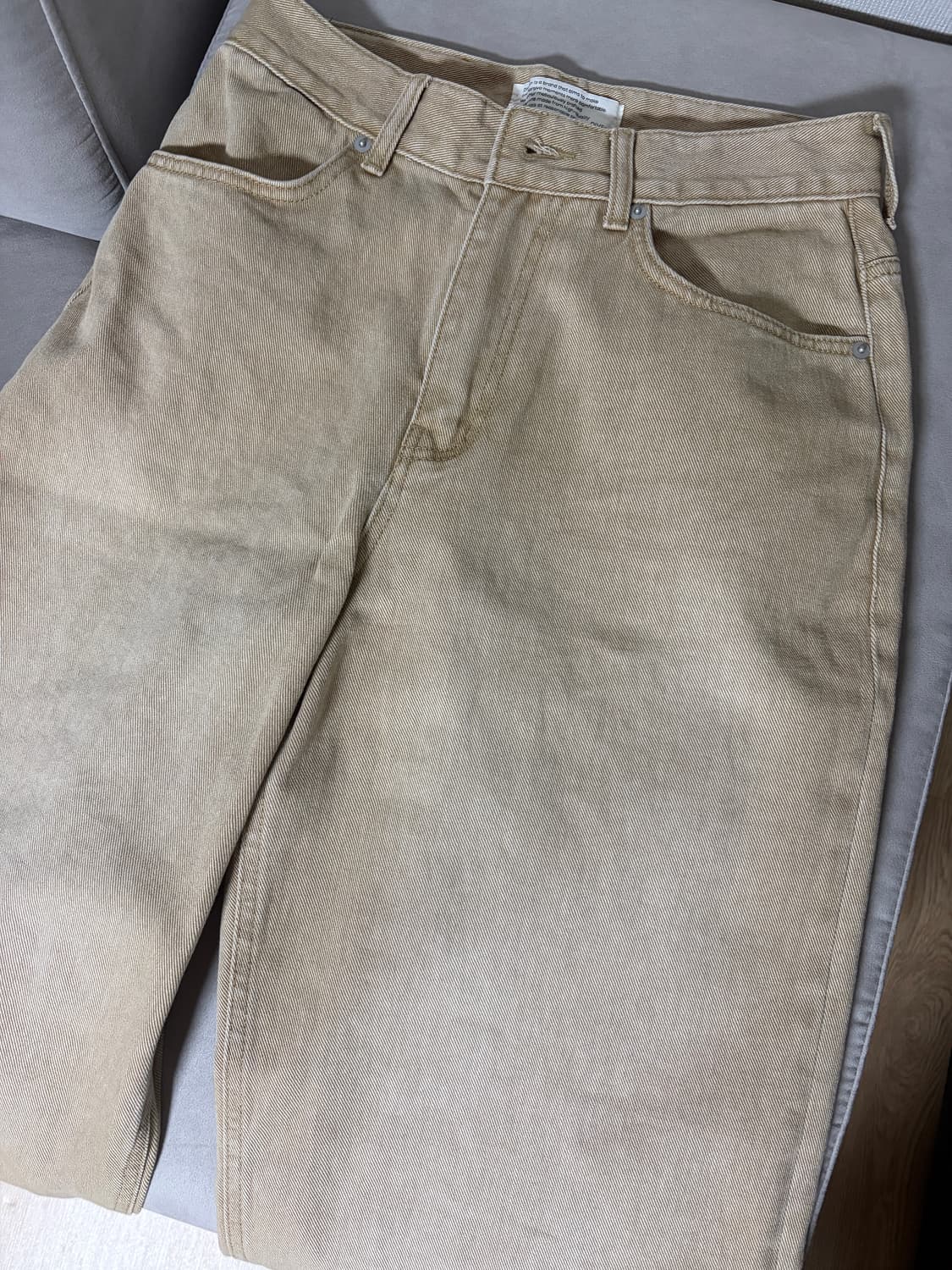 다이브인 루즈드 와이드 데님 베이지 0사이즈 상품이미지3