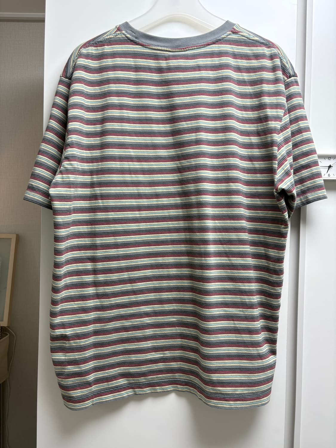 카키스 스트라이프 보더티 2사이즈 그레이 상품이미지2