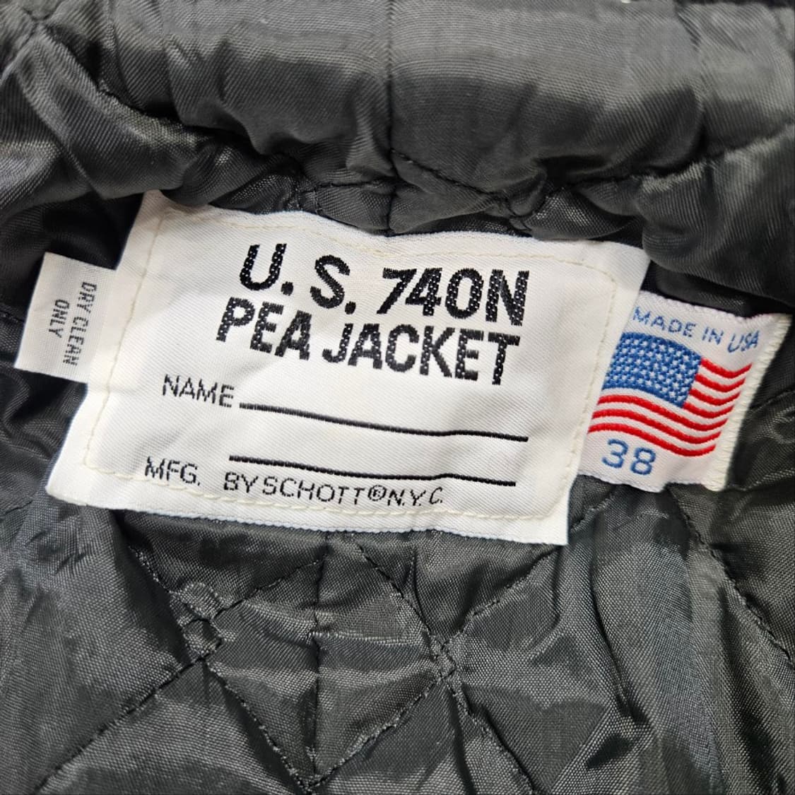 쇼트 740n 피코트 38 블랙 상품이미지4