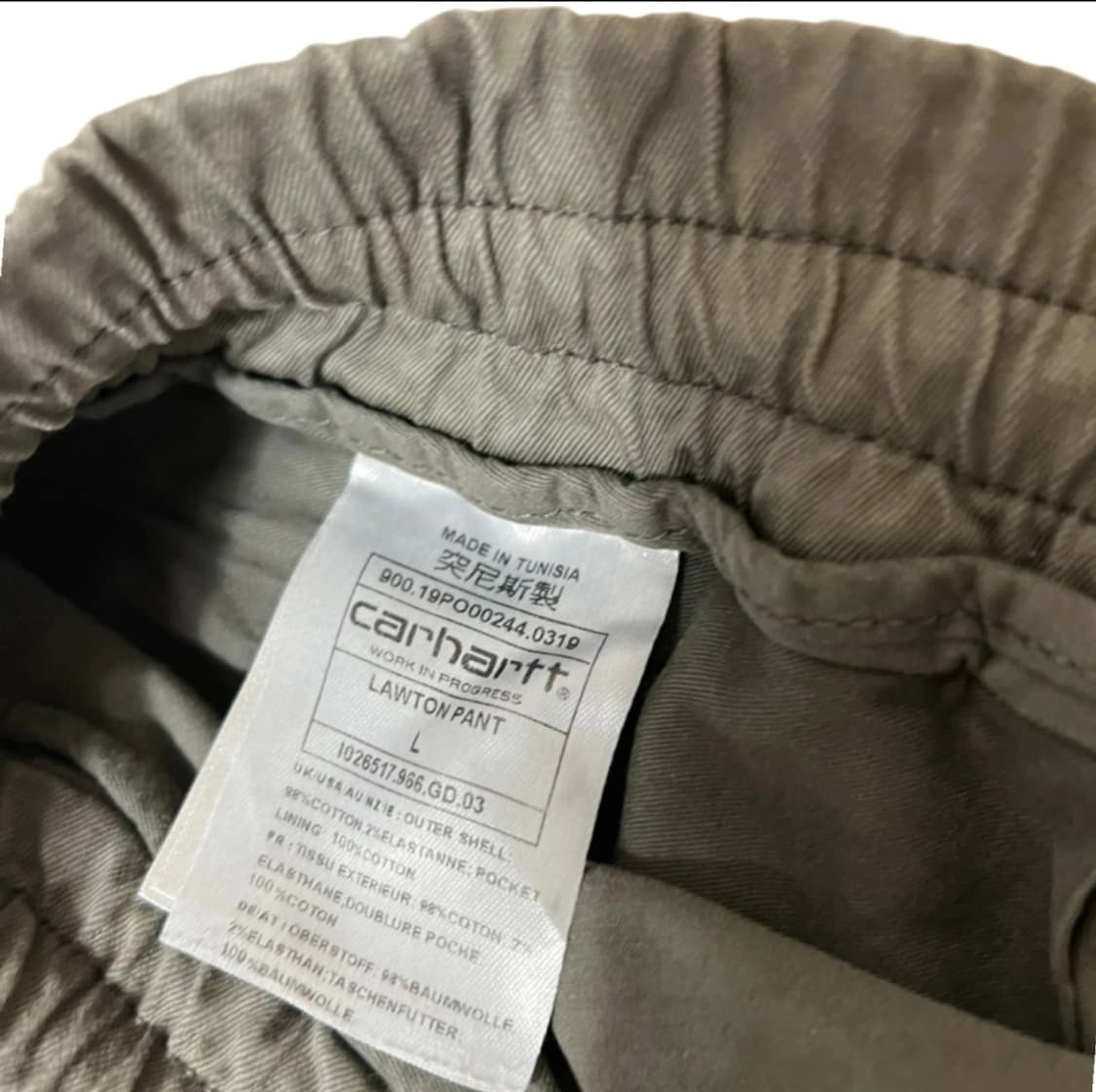칼하트 Lawton 팬츠 L 올리브 상품이미지3