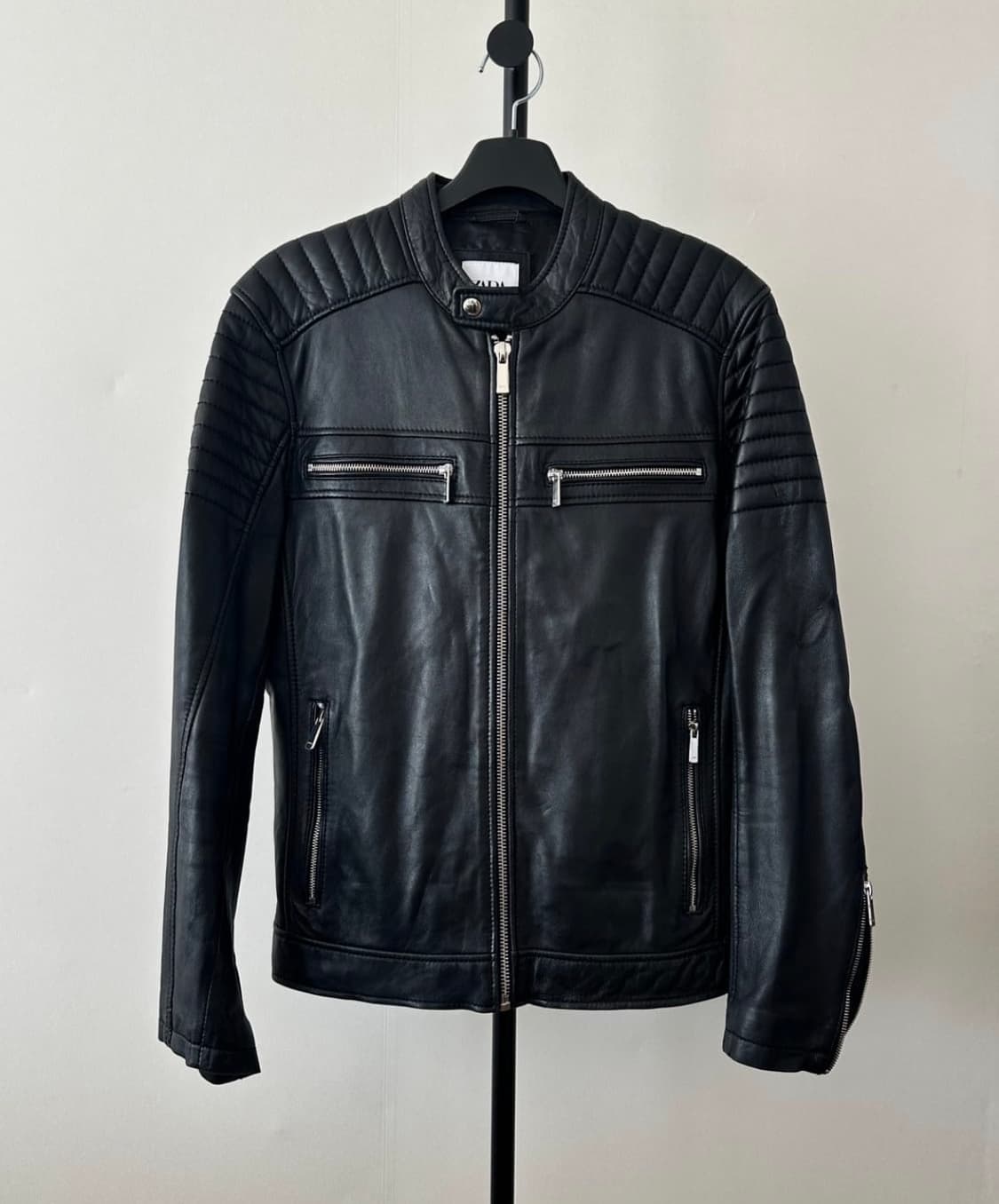자라 맨즈 양가죽 바이커자켓 M 상품이미지1