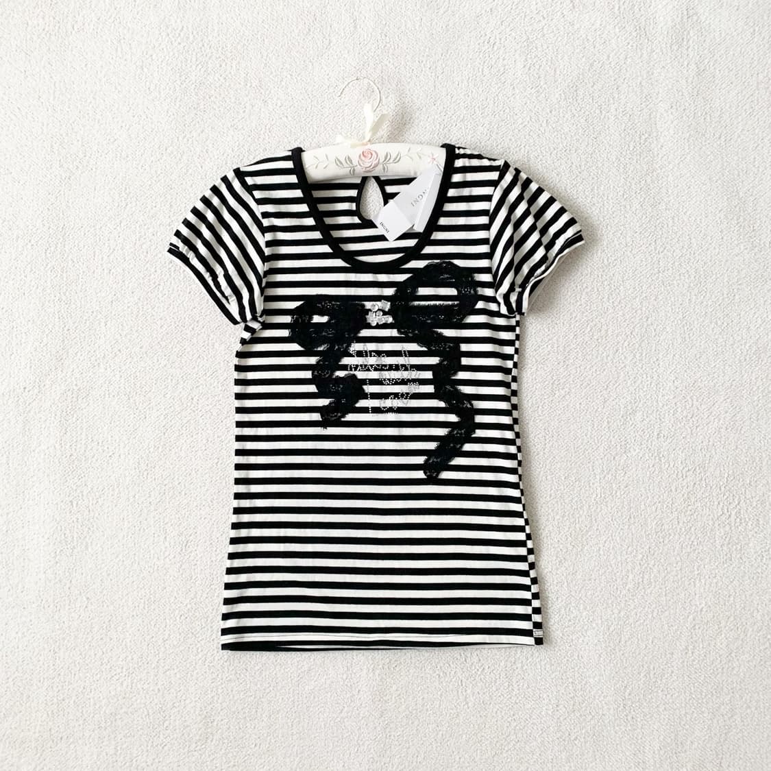 Ingni ♥ 잉그니 리본레이스 스트라이프 t 상품이미지2