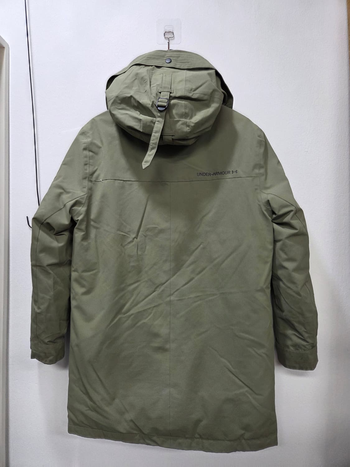 언더아머 카키색 후드 다운 롱패딩 남녀공용  상품이미지3