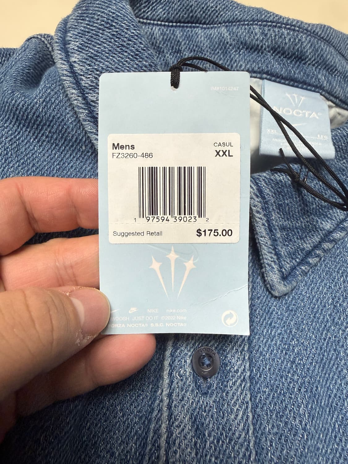 나이키 x 드레이크 녹타 데님 셔츠 프렌치 블루  상품이미지3