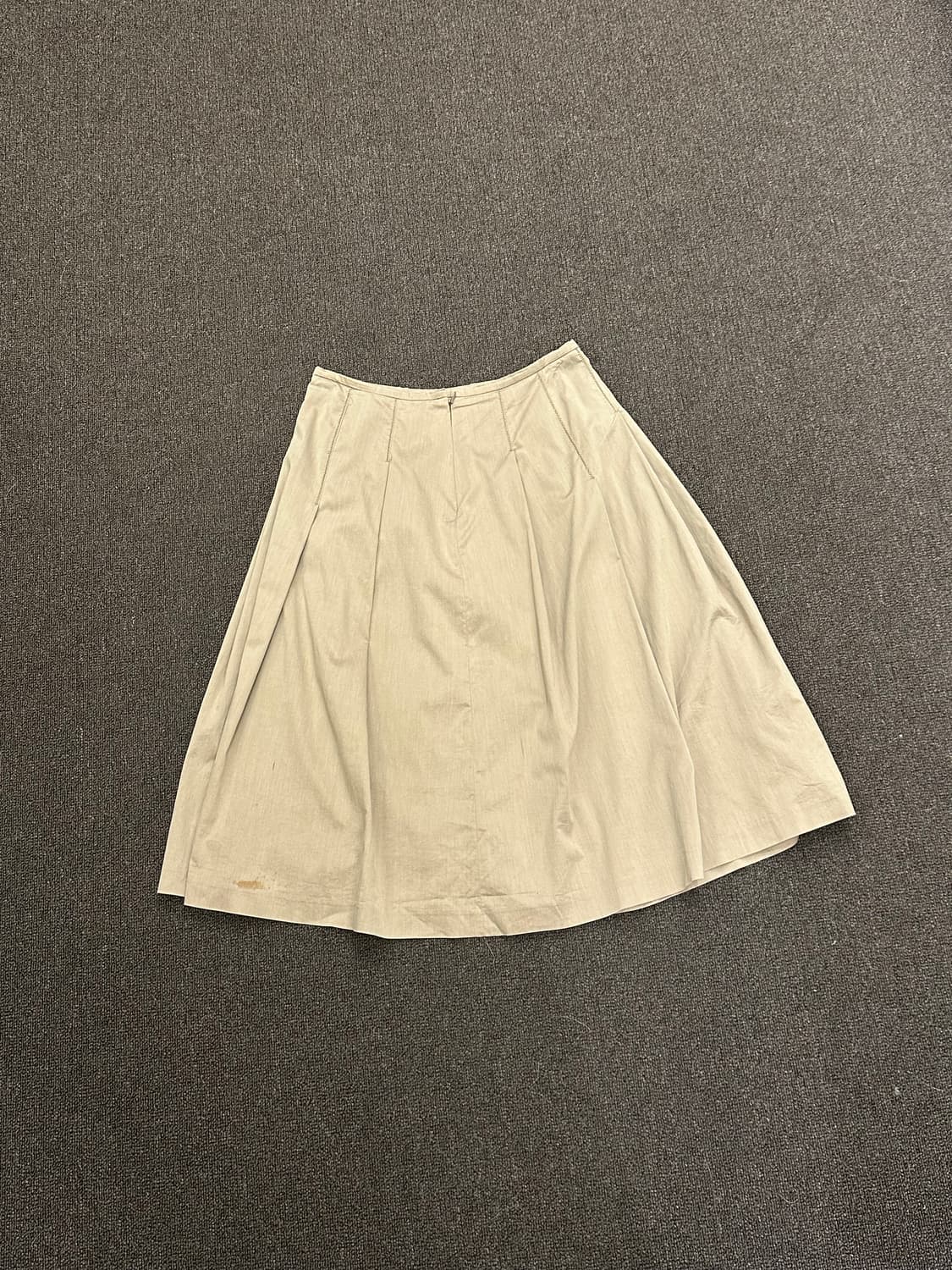 40)Japanese vintage 베이지 핀턱 치노 미디 스커트 상품이미지5