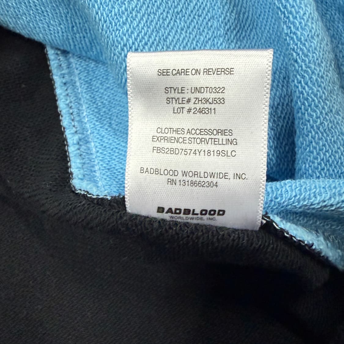 (L)배드블러드 BADBLOOD BSC 캠프싸커 맨투맨 상품이미지4