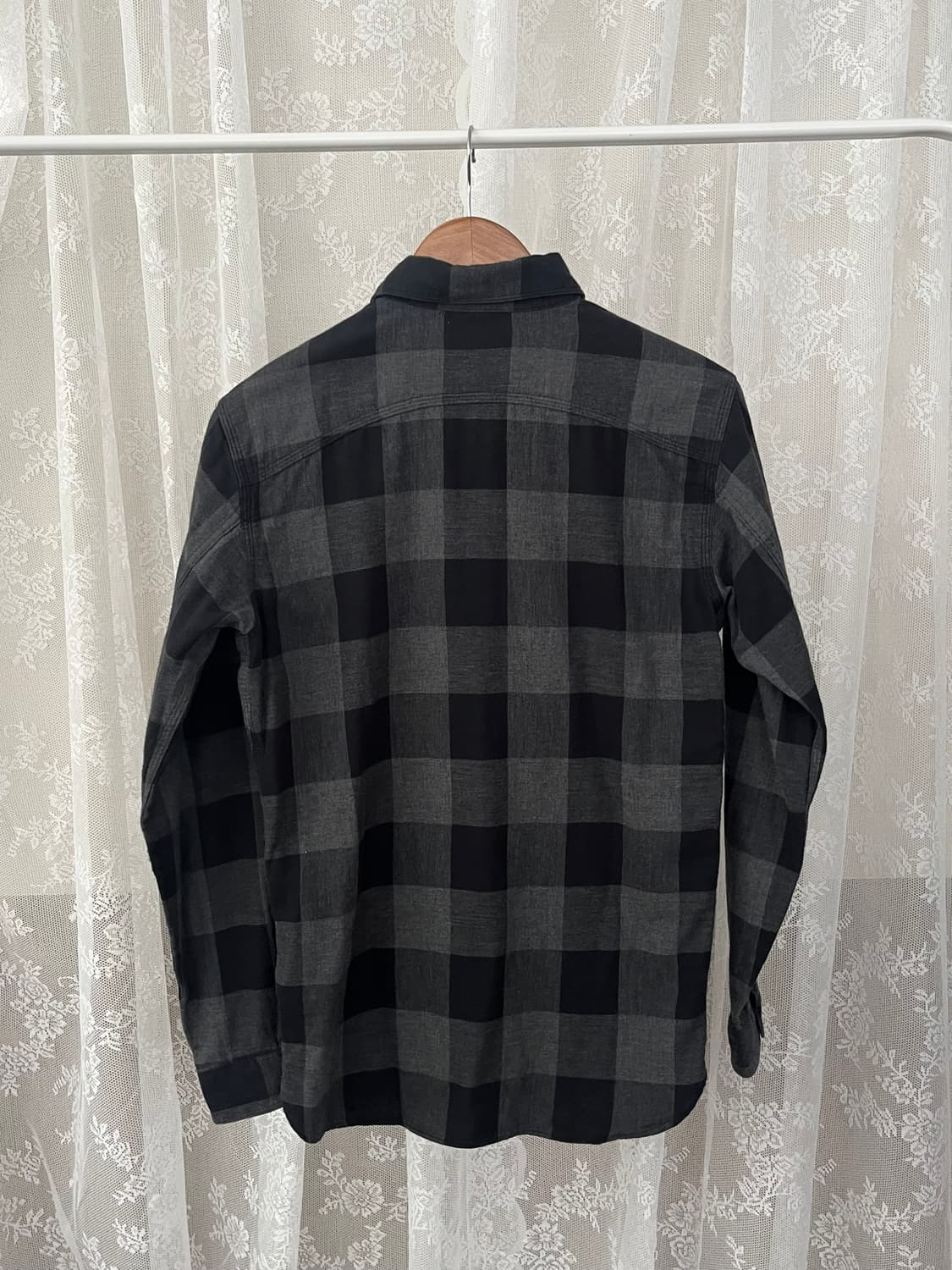 XS) 폴로 랄프로렌 이중지 체크 셔츠 차콜 상품이미지2