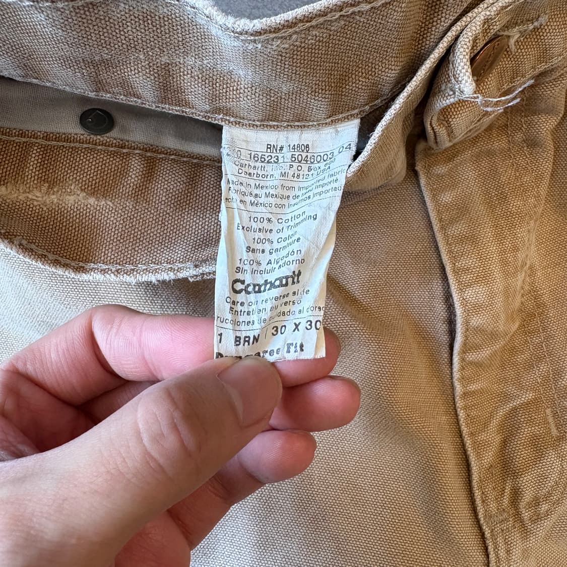 칼하트 정품 브라운 더블니 팬츠 바지 상품이미지5