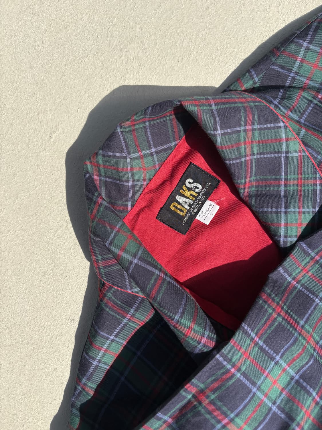 80’ DAKS check robe gown 상품이미지7