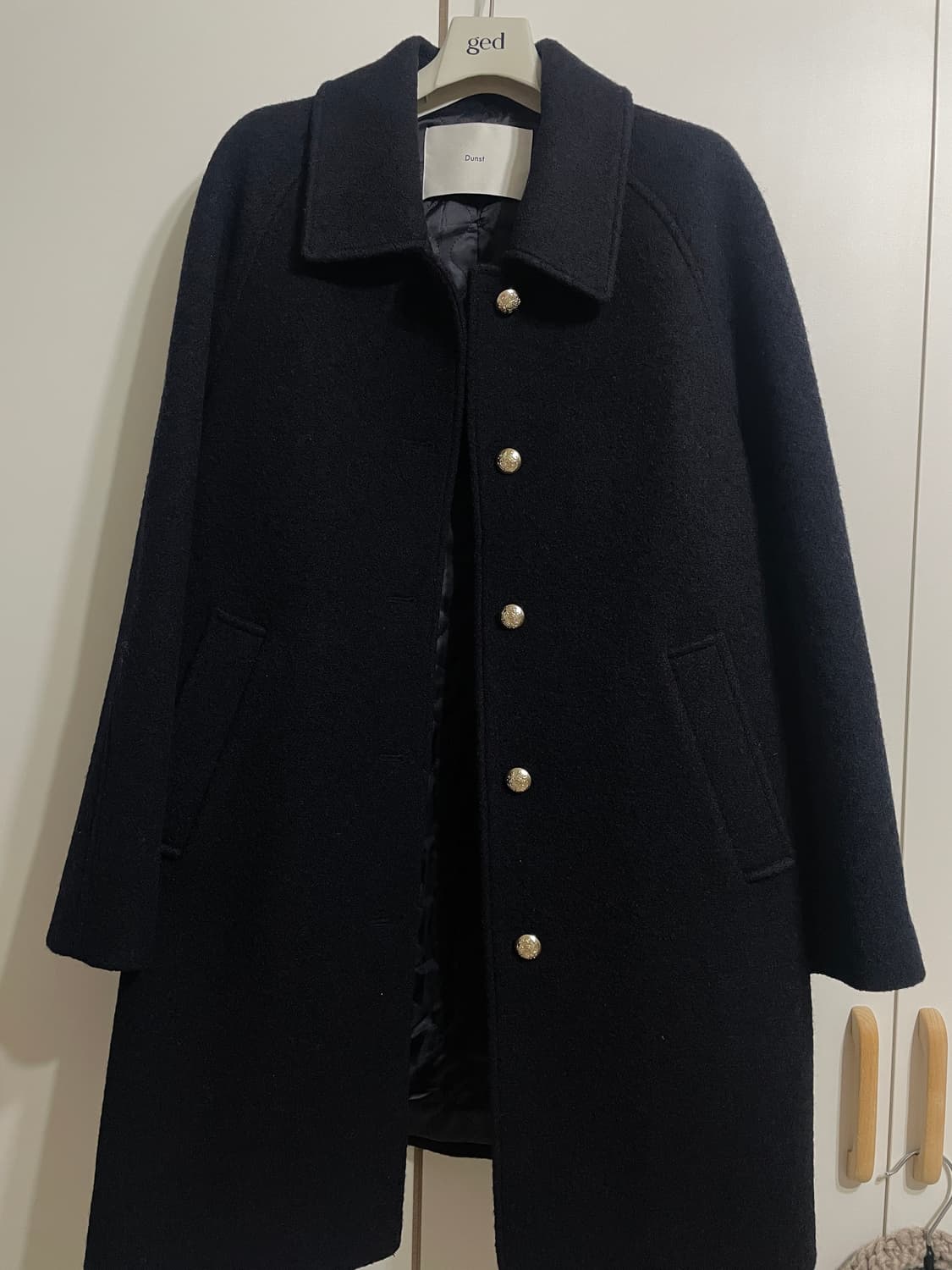 던스트 부클하프코트 네이비 상품이미지2