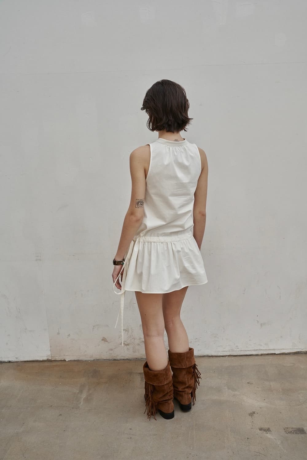 Settle for Moon 세틀포문 헨리넥 원피스 dress 상품이미지7