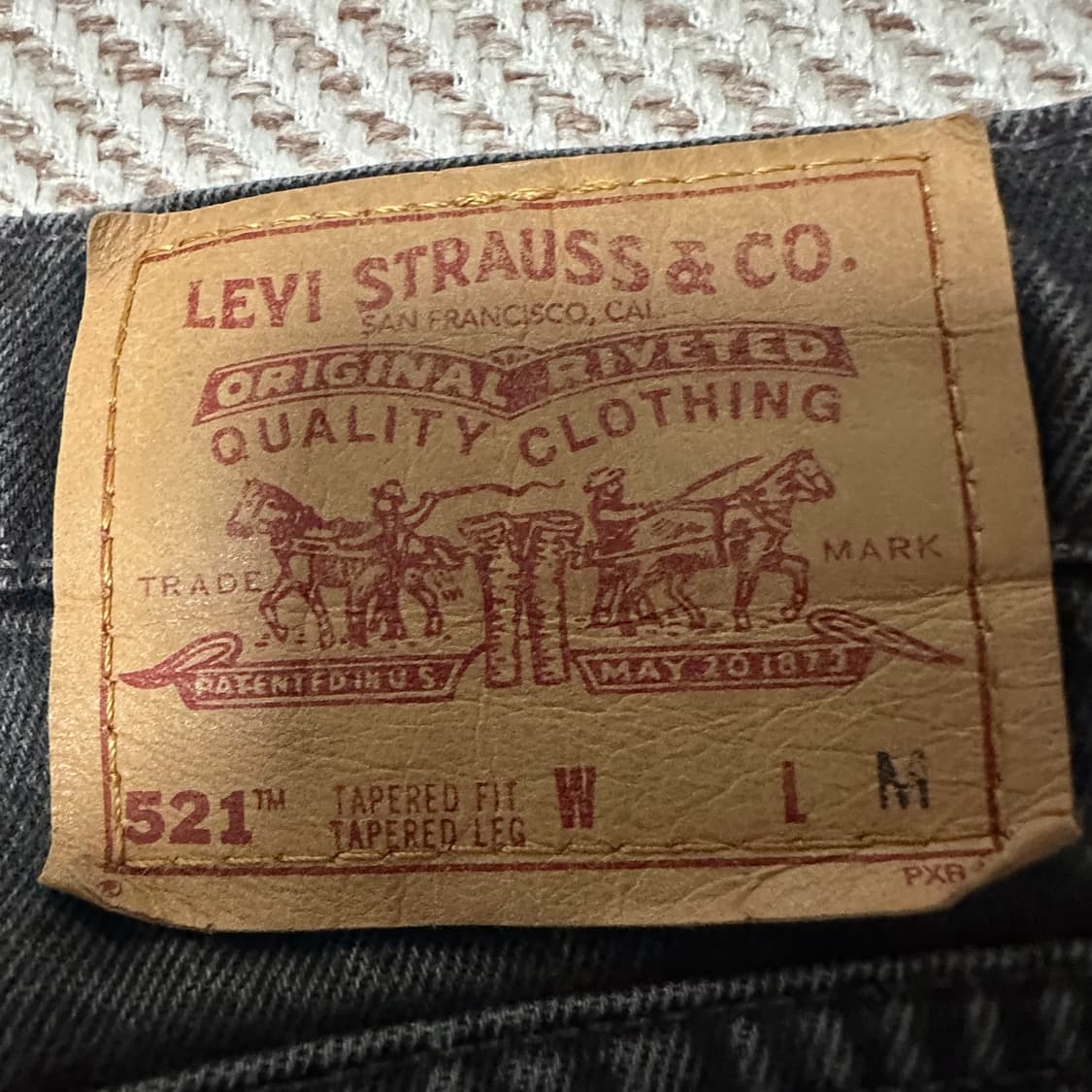 LEVI'S 521 90's usa made black denim 상품이미지3