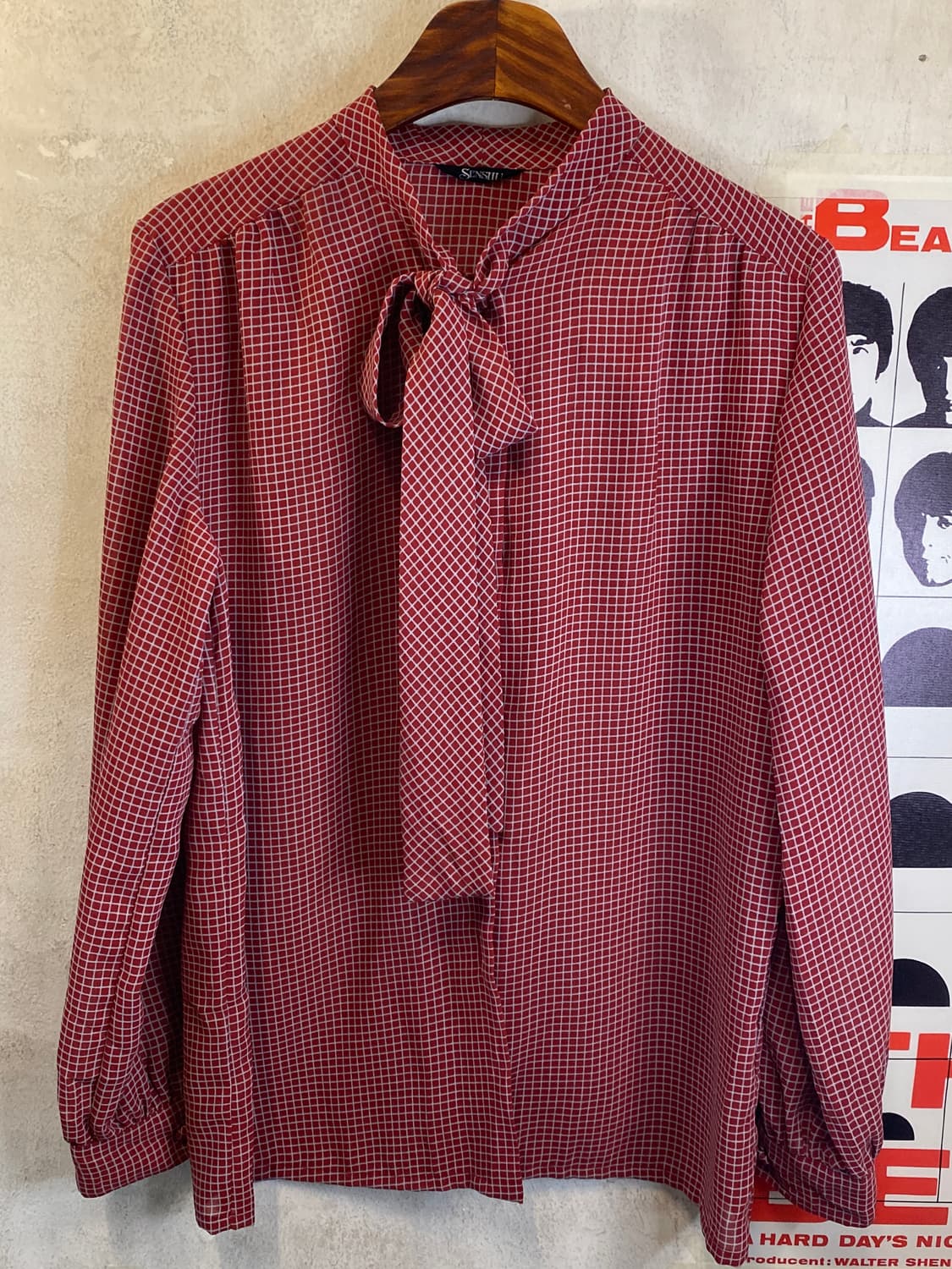 Japan vintage 체크블라우스 상품이미지2