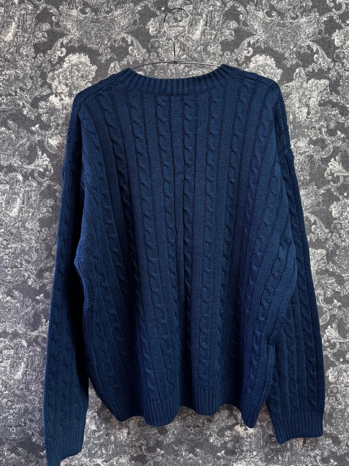 vintage  빈티지 꽈배기 네이비 니트 상품이미지4