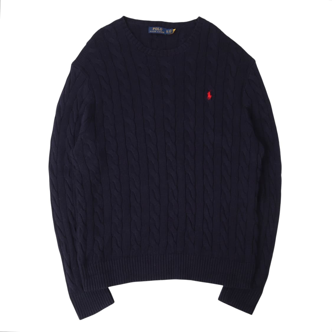 폴로 랄프로렌 qr 네이비 베이직포니 케이블 니트 스웨터 상품이미지1
