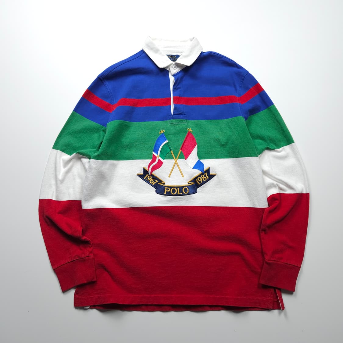 폴로 랄프로렌 신형 CP-93 클래식 크루즈 로얄 멀티 럭비 티셔츠 (M 상품이미지1