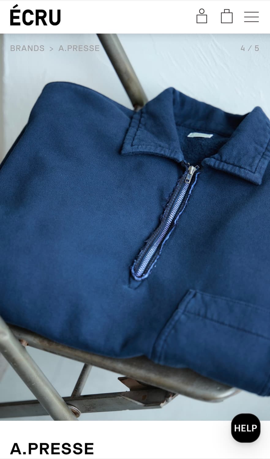 아프레쎄 A.PRESSE VINTAGE LIGHT WEIGHT HALF  상품이미지1