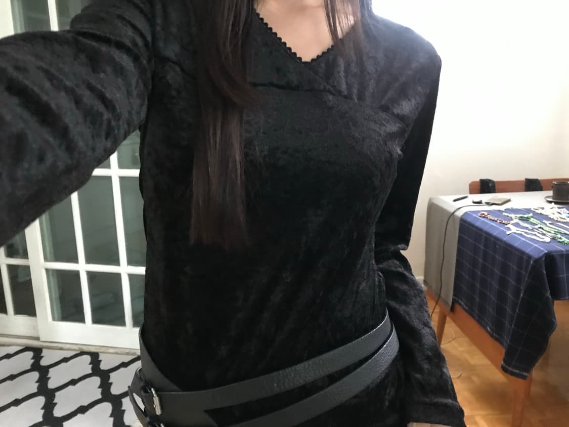 vintage velvet top 상품이미지4