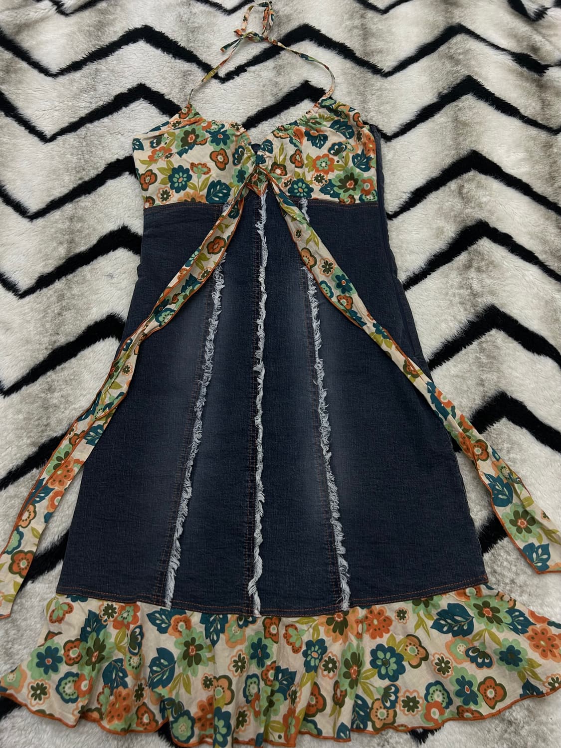 [여성55]모르간 데님 레이어드 비치 원피스/스판 상품이미지2