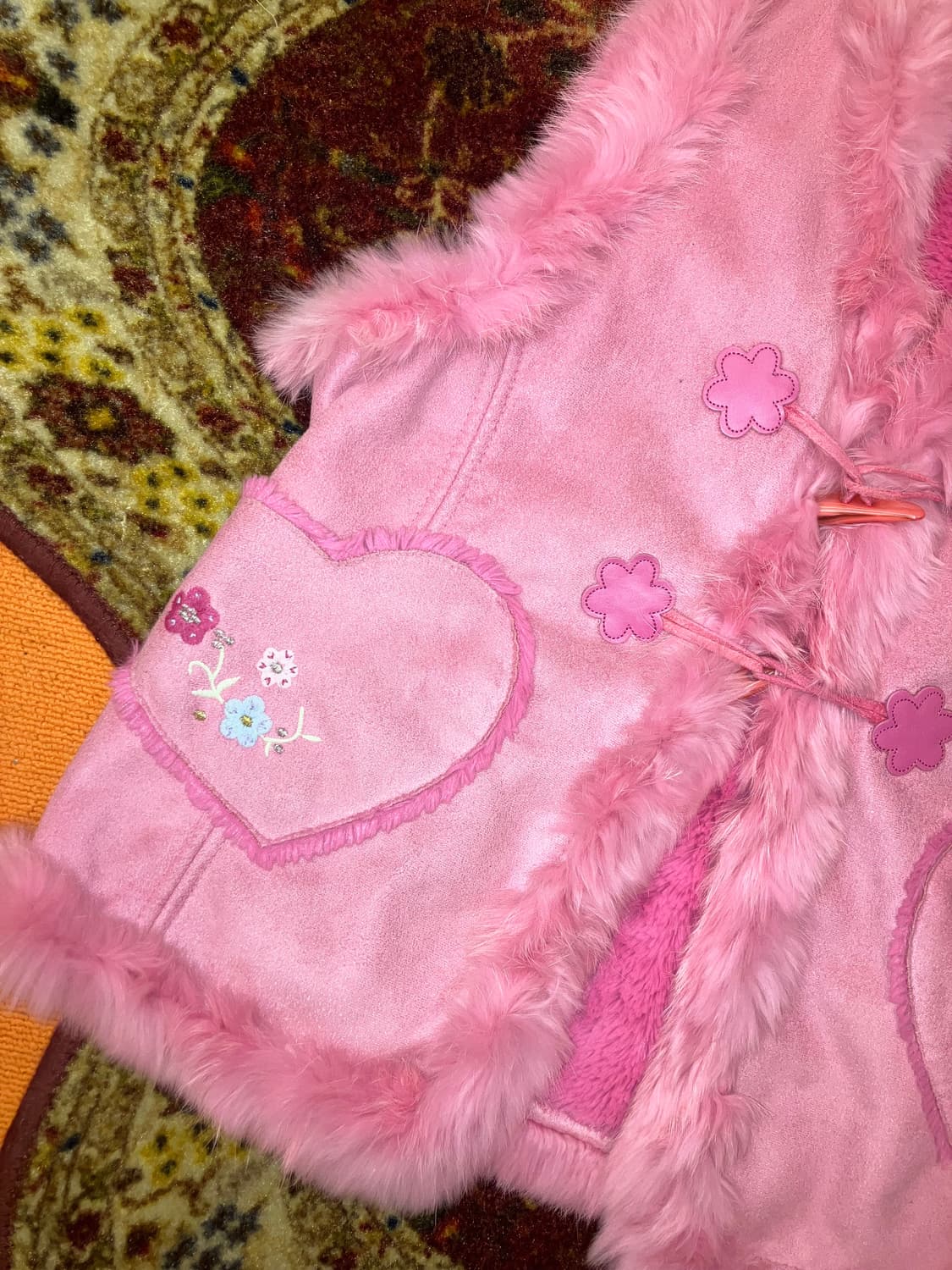 베네통 스웨이드 토끼털 베스트 상품이미지3