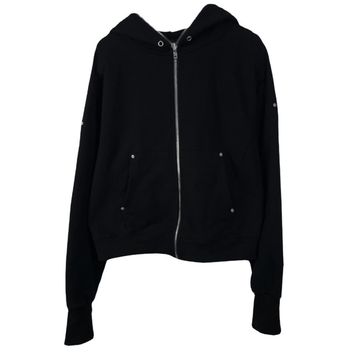 [선데이오프클럽] 풀 페이스 집업 헤비 테리 모토 크롭 후드 M20247 상품이미지2