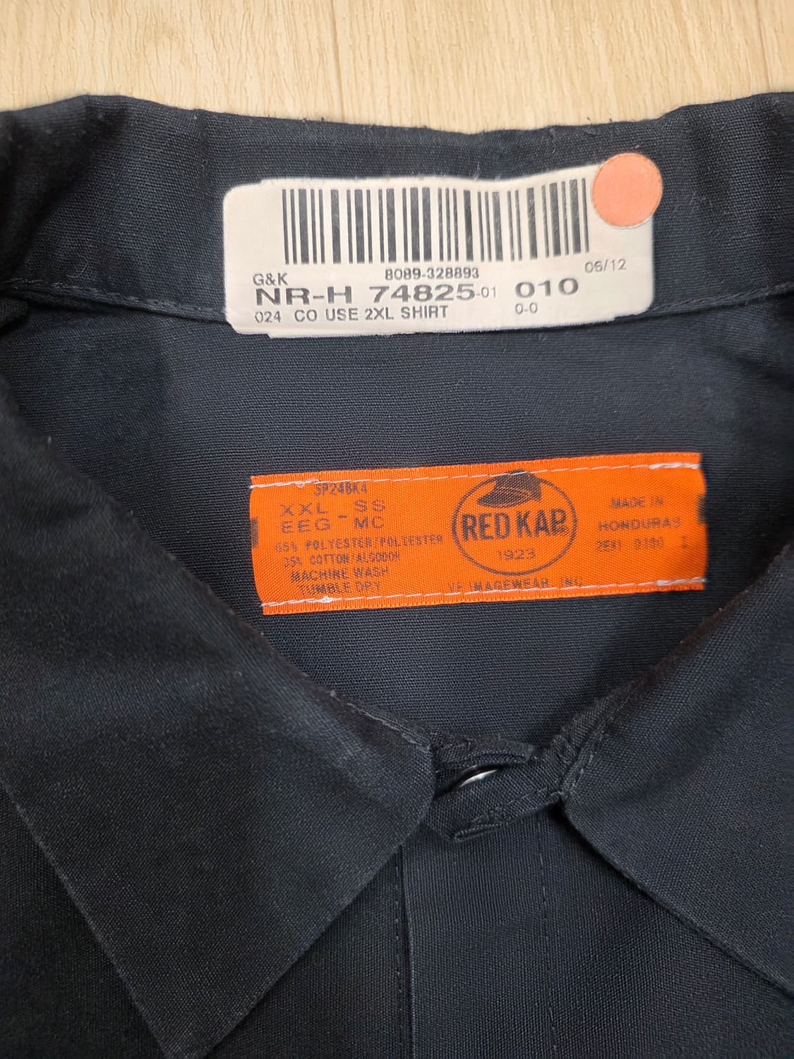 레드캡 USA 반팔 워크셔츠 오버핏 XXL 올블랙  상품이미지4