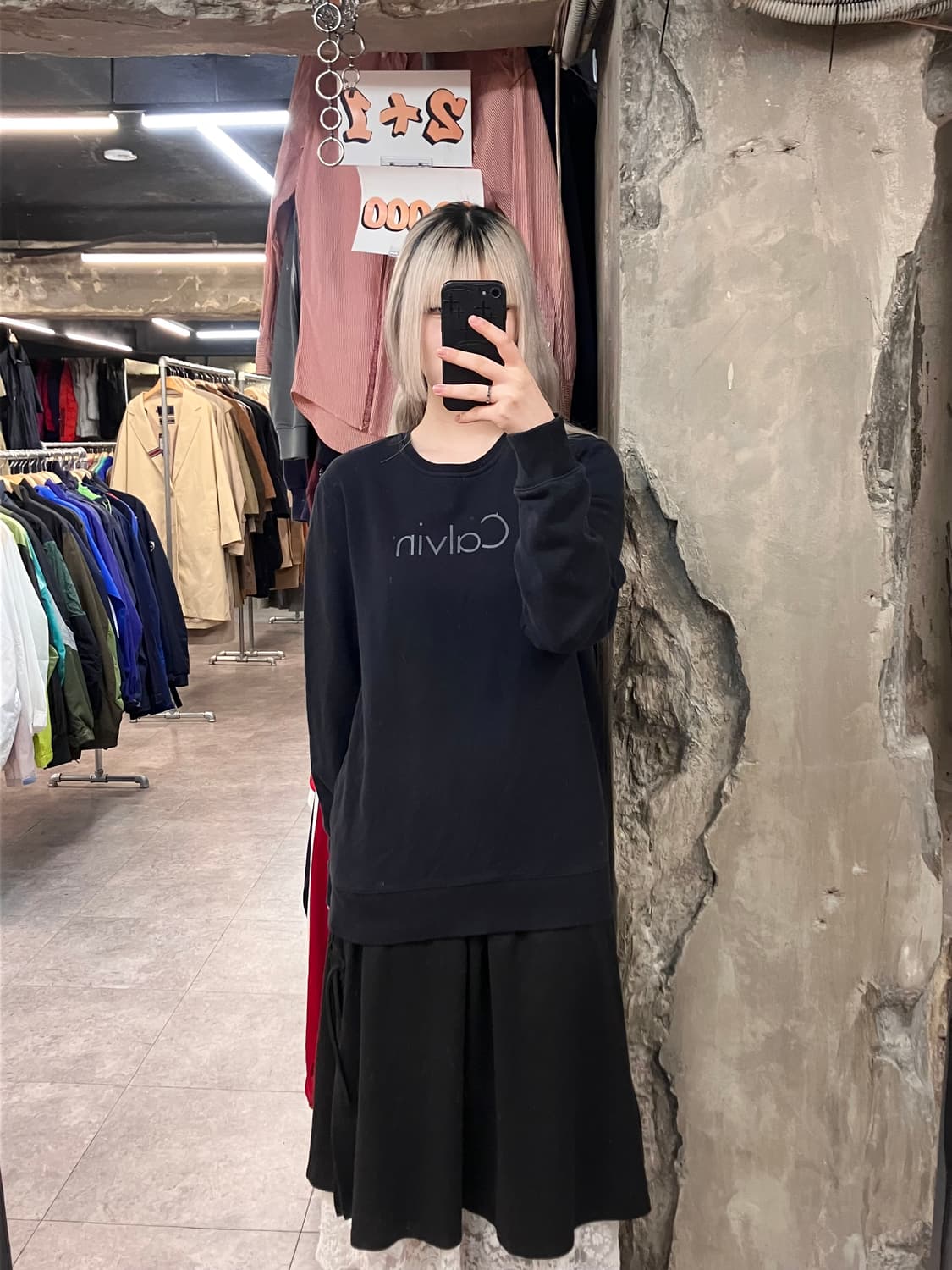 캘빈클라인 맨투맨 블랙 M #csz3200 상품이미지2