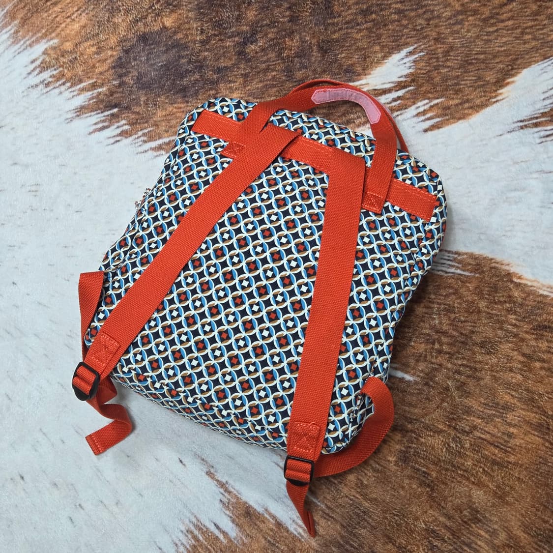 키플링 유니크 패턴 오렌지 포인트 백팩 상품이미지4