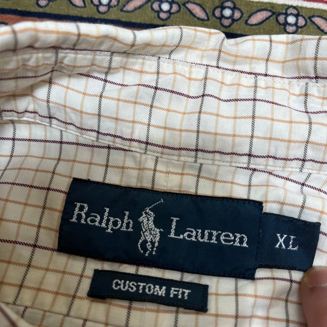 폴로 랄프로렌 버튼다운 베이지 체크 셔츠 XL/105 상품이미지6