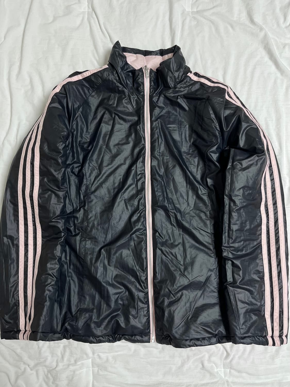 아디다스 빈티지 리버시블 블랙핑크 경량패딩 상품이미지4