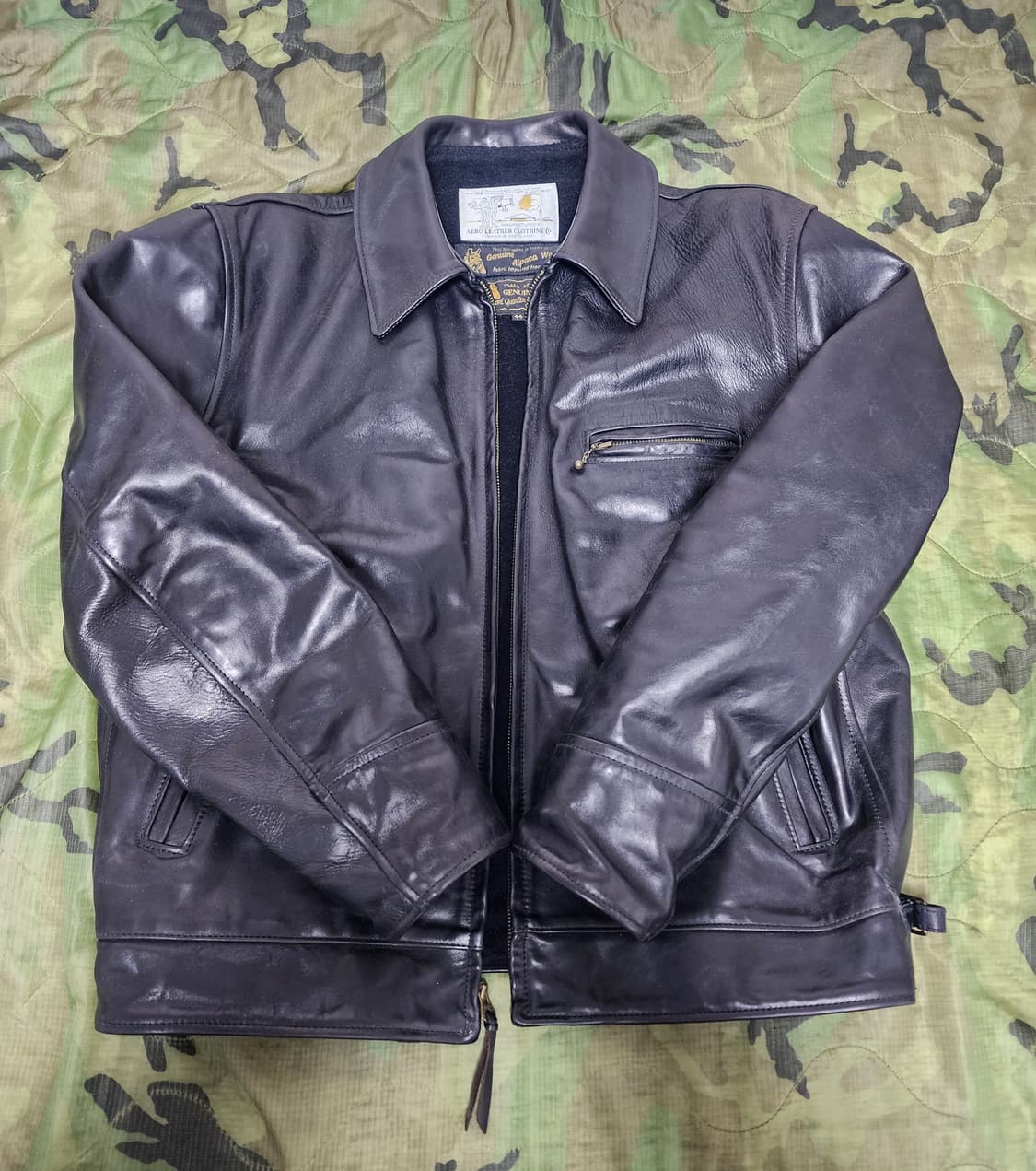 에어로레더 하이웨이맨 레더자켓 상품이미지1