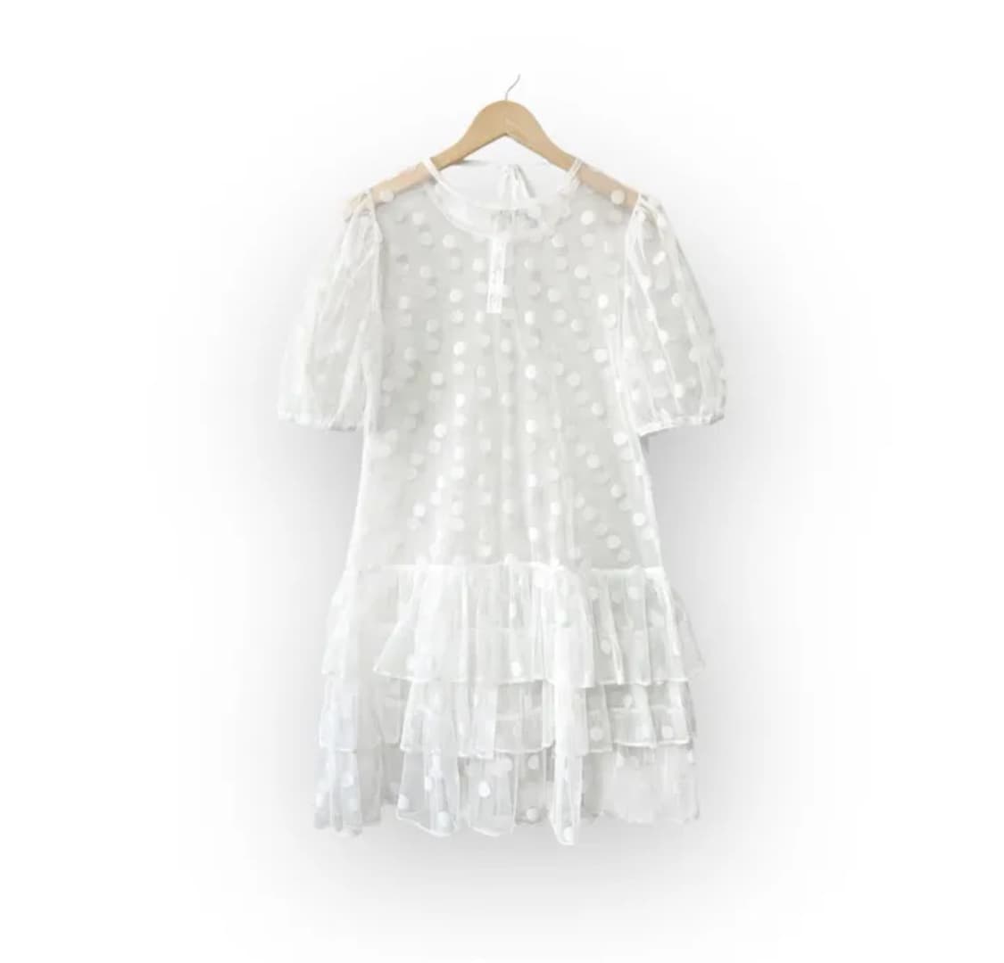 에이블리 그린씨 dot mesh cancan dress  상품이미지1