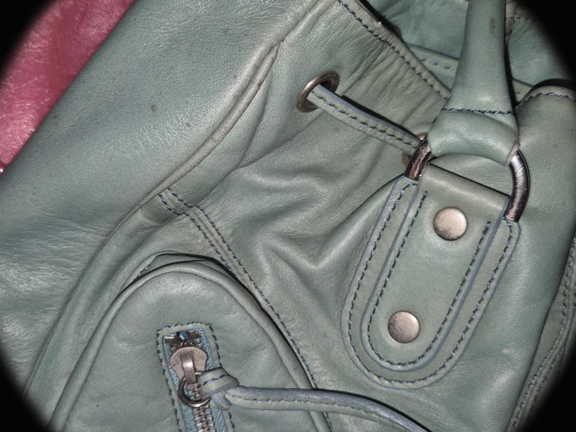 Vintage 09 Mint plain zipper leather Bag 상품이미지5