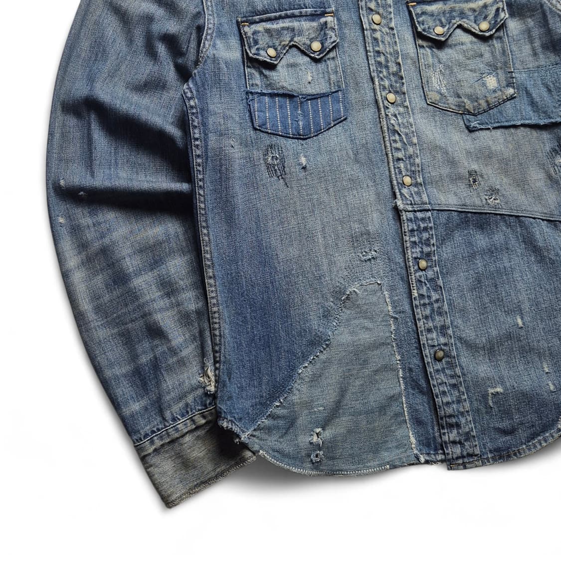 [S] 폴로 랄프로렌 데님앤서플라이 패치워크 데님셔츠 상품이미지4