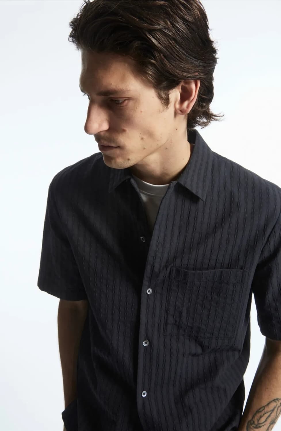 COS 크로셰 쇼트 슬리브 반팔 셔츠 M 상품이미지3