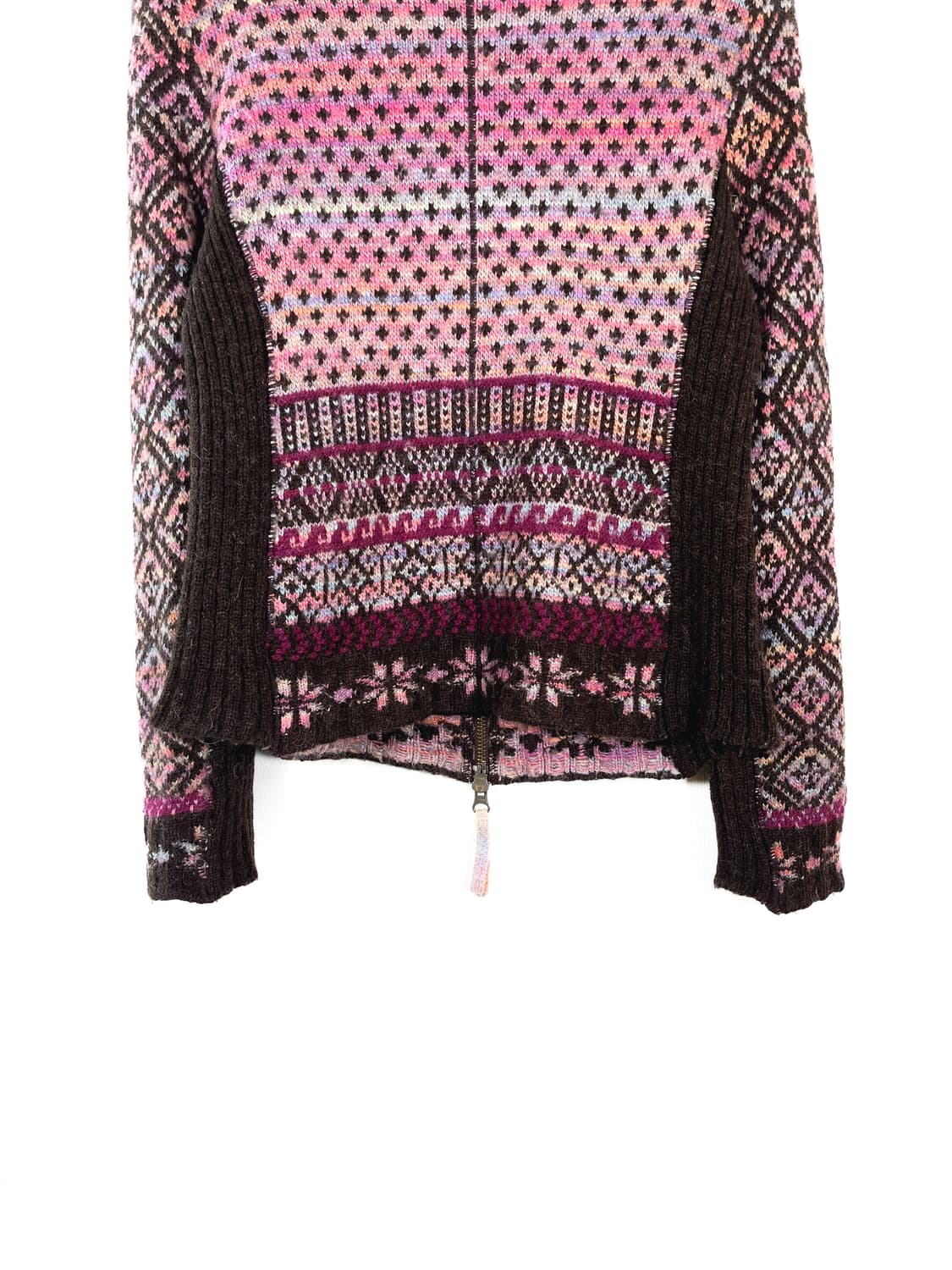 빈티지 울 알파카 실크 블렌드 니트 집업 상품이미지8