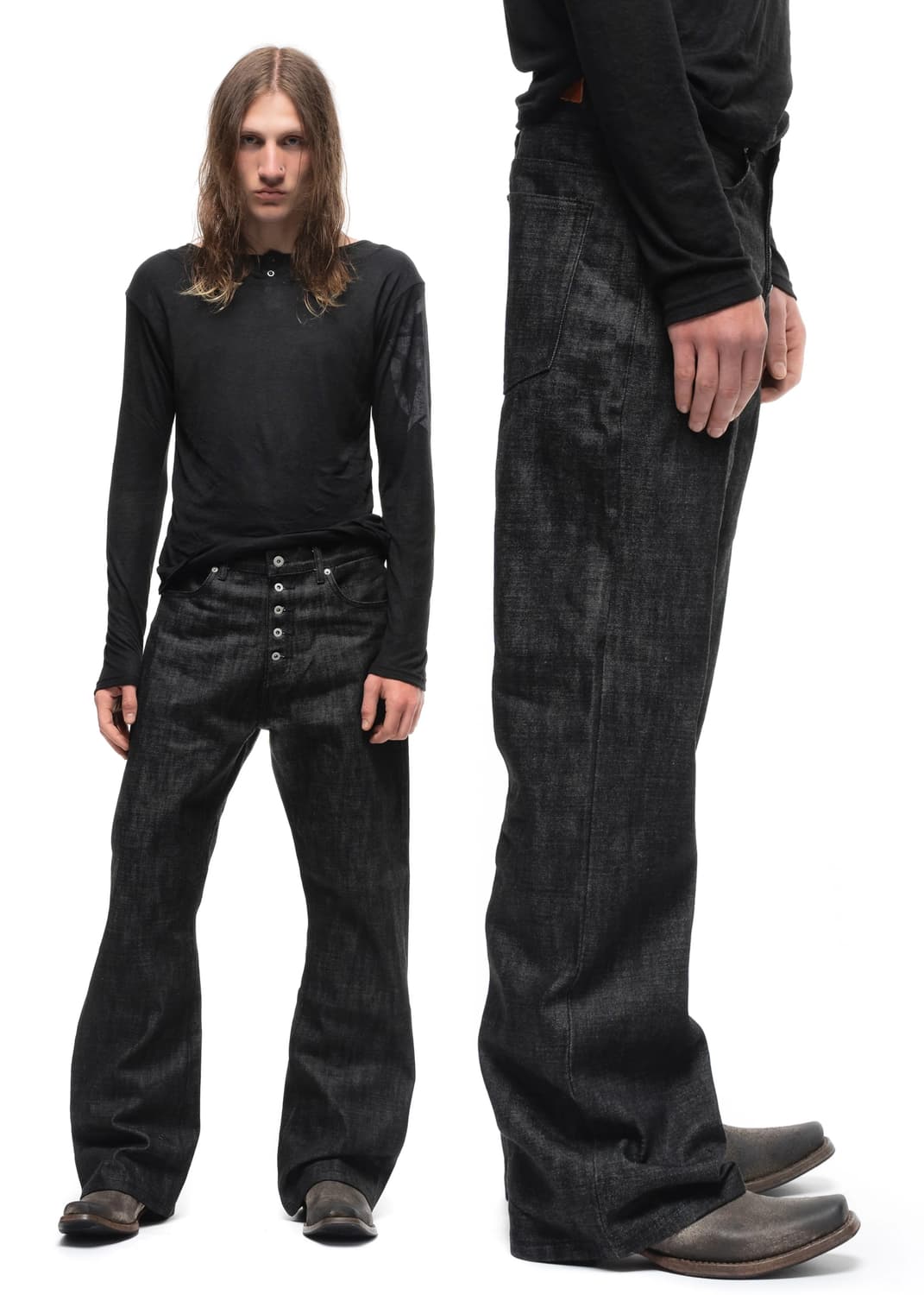 RAW DENIM JAPANESE BOOTCUT FIT BLACK 상품이미지1