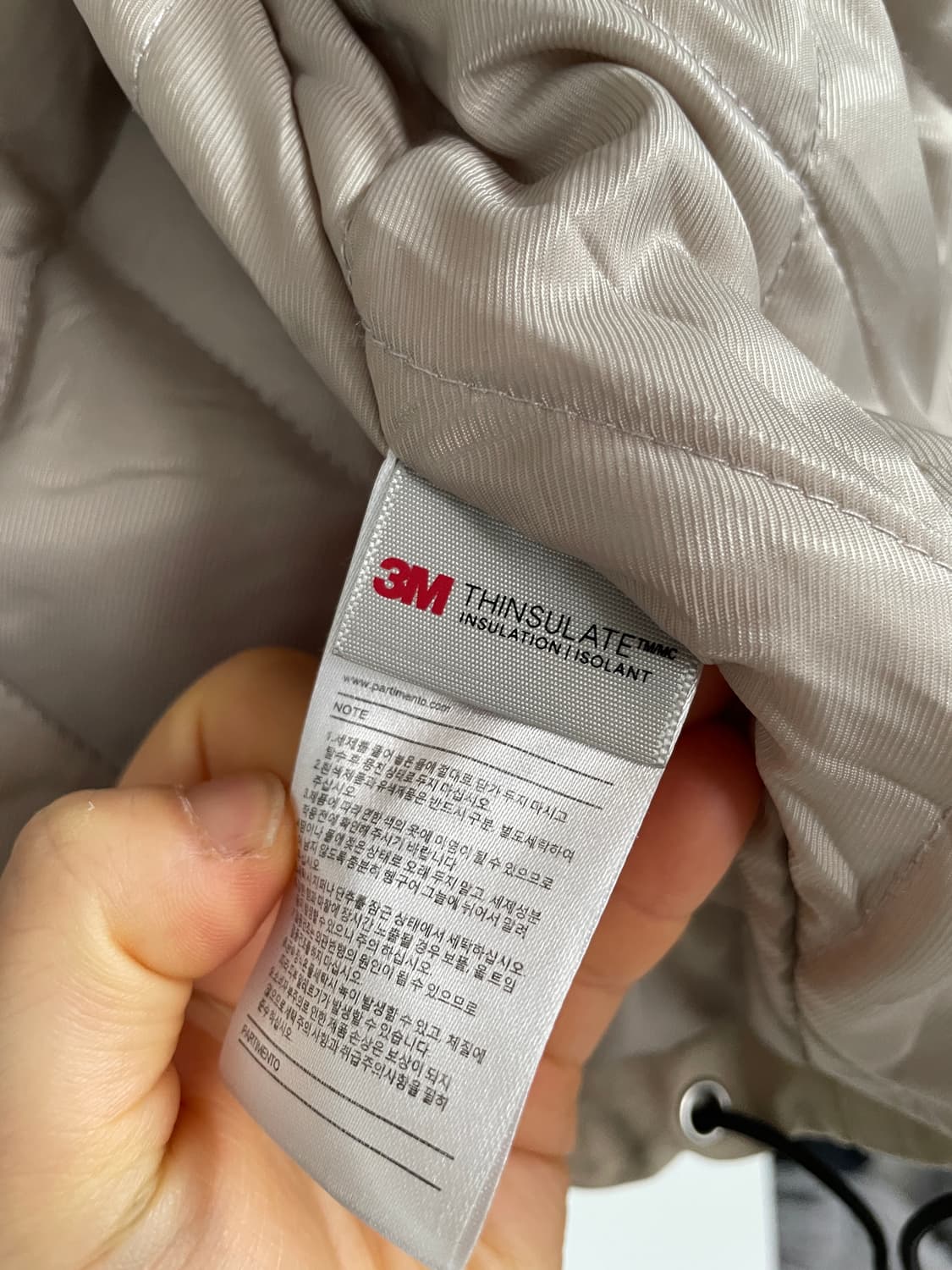 파르티멘토 3M 신슐레이트 플리스 자켓 베이지 상품이미지4