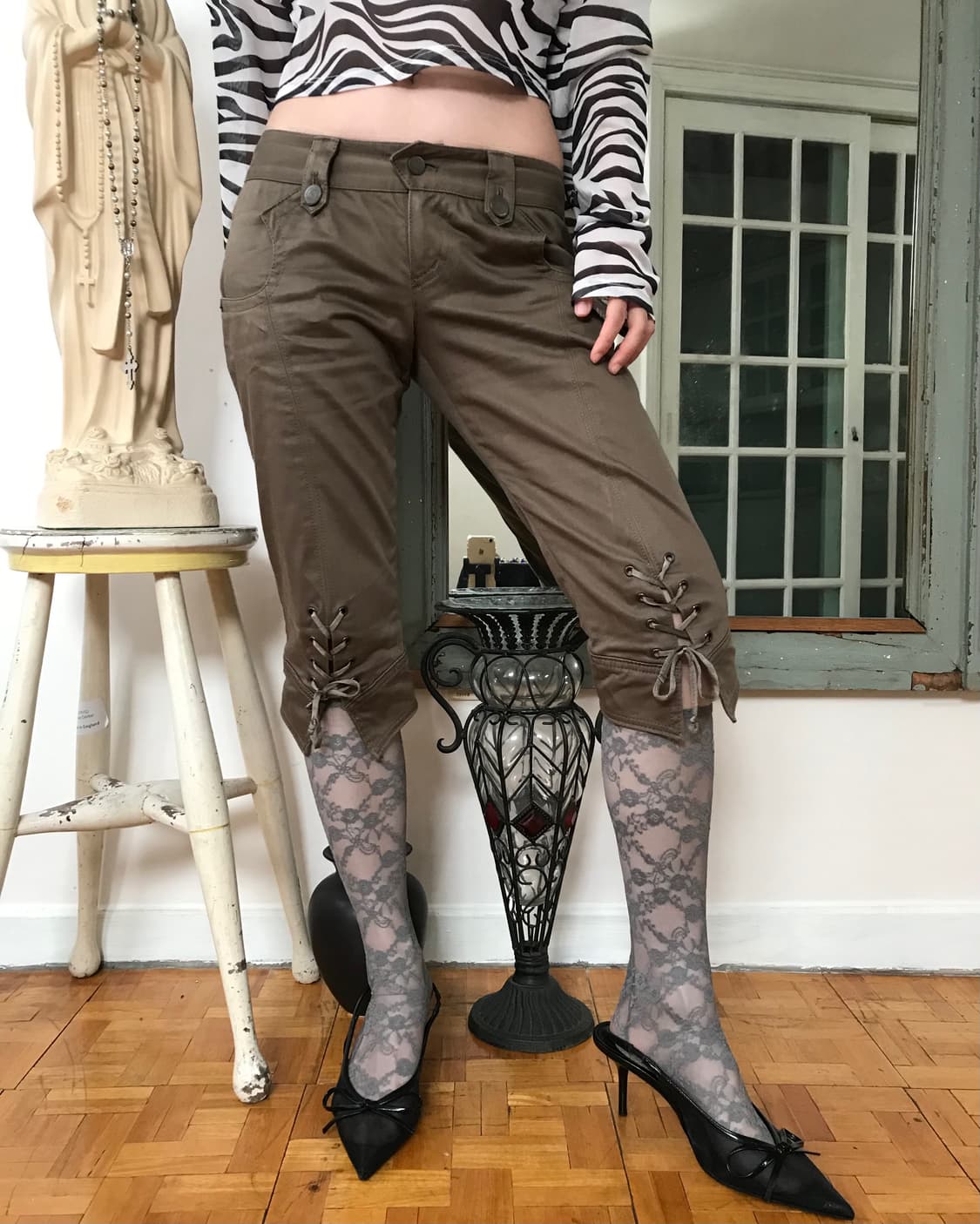 vintage lace up pants (28inch) 상품이미지1