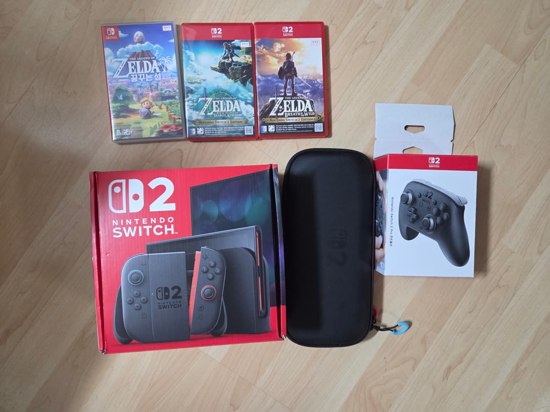 닌텐도 스위치 2 중고품세트로 팔아요 + 프로콘+ 젤다 칩 팔아요 상품이미지1