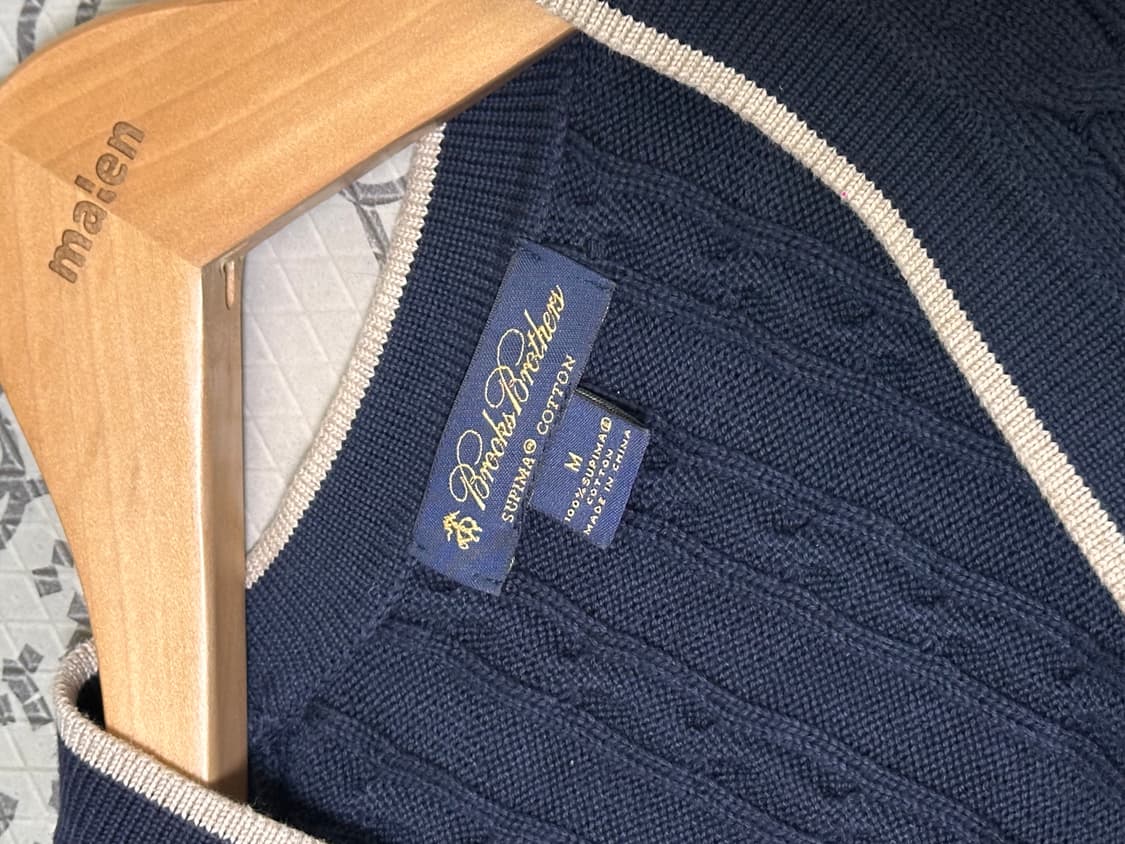 브룩스브라더스 꽈배기 가디건 M (100)/네이비 상품이미지3